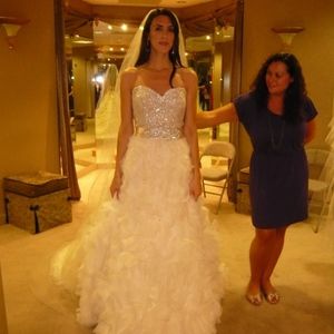 Custom Lazaro wedding dress